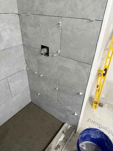 Precision tile work in progress